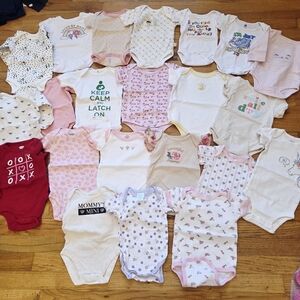 3-6 Months Baby Girl Onesies Bundle